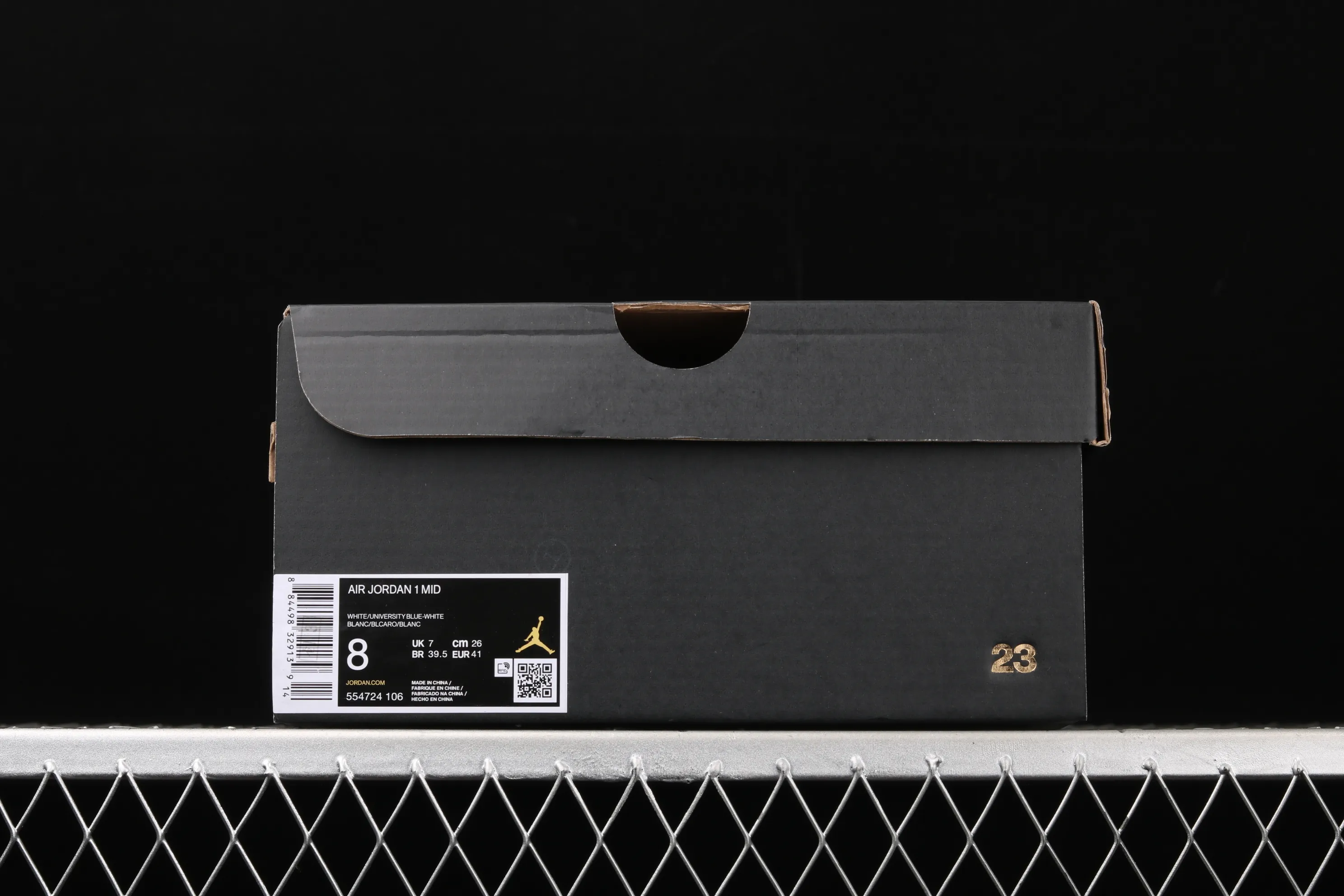 All categories Air Jordan Jordan series basketball shoes Air Jordan 1 Mid Air Jordan 1 Mid AJ1 Joe 1 white and blue 554724-106